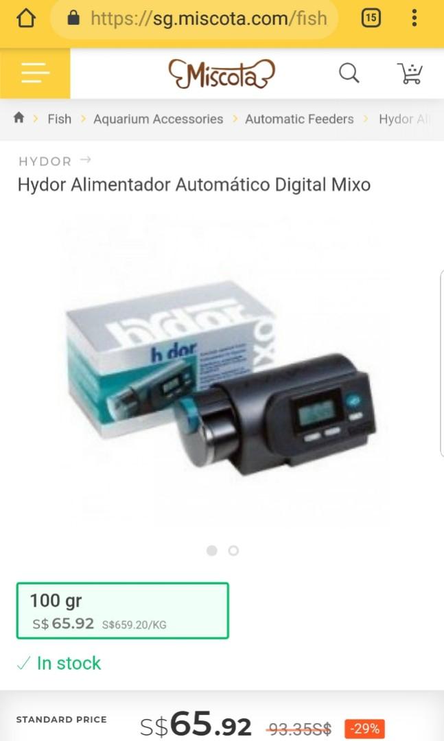 Fish Feeder Digital For Aquarium Hydor Feeder Pet Supplies For