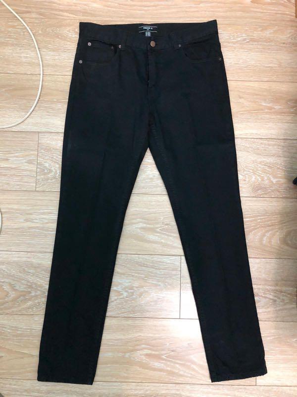 Forever 21 Black Jeans Men S Fashion Bottoms Jeans On Carousell