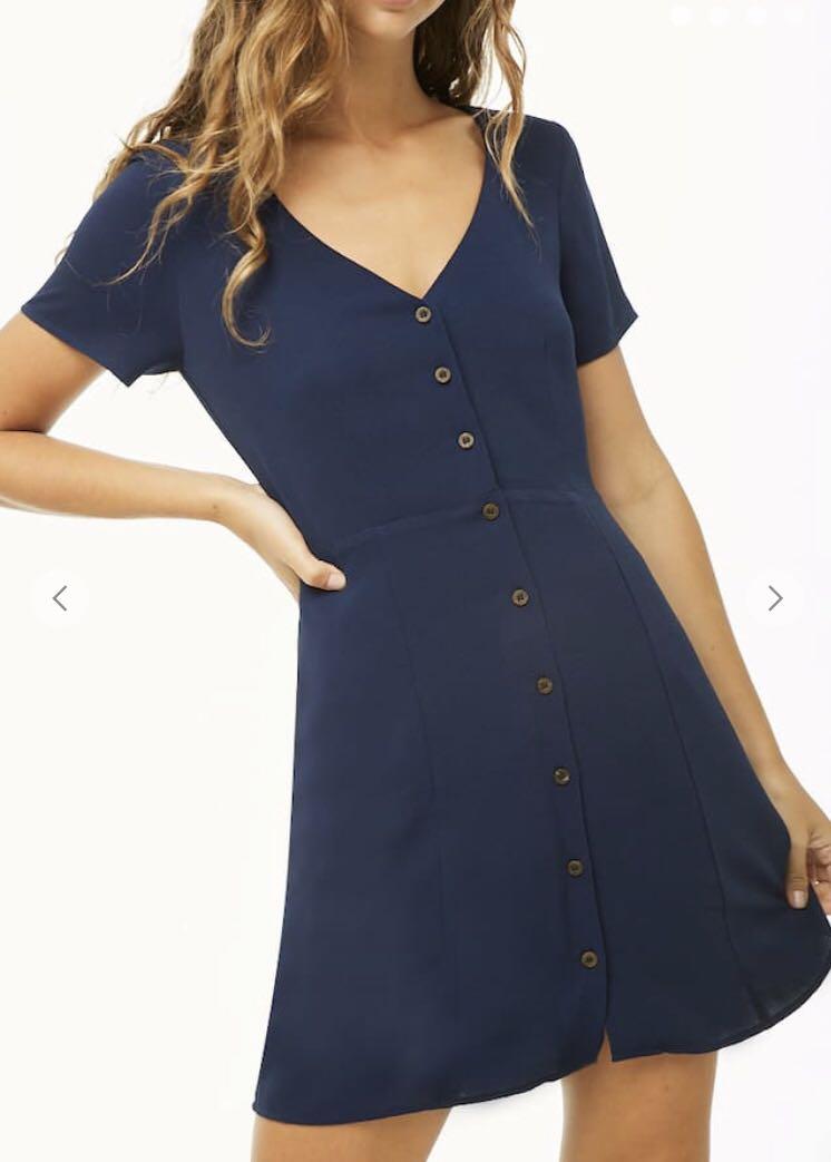 Forever 21 button front mini dress Women s Fashion Dresses Sets Dresses on Carousell