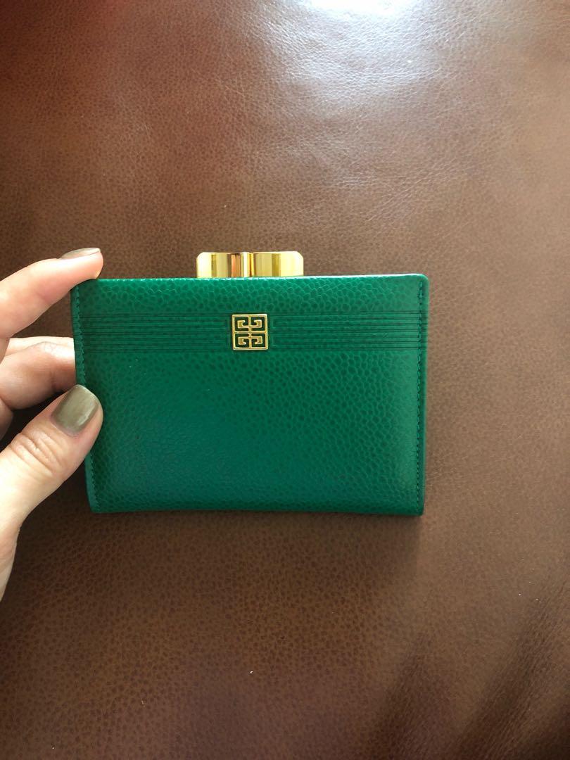 Givenchy vintage green card holder, Luxury, Bags & Wallets on Carousell