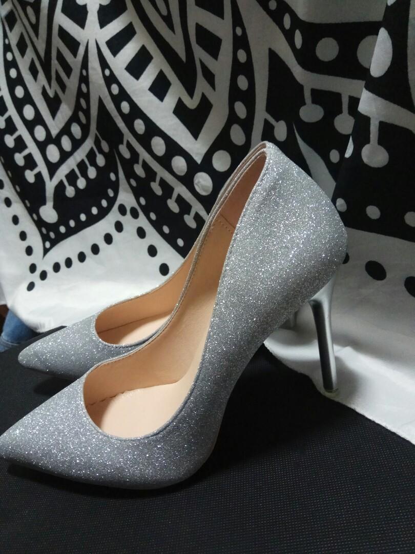 Black And Silver Ombre Glitter High Heels Glitter High, 53% OFF