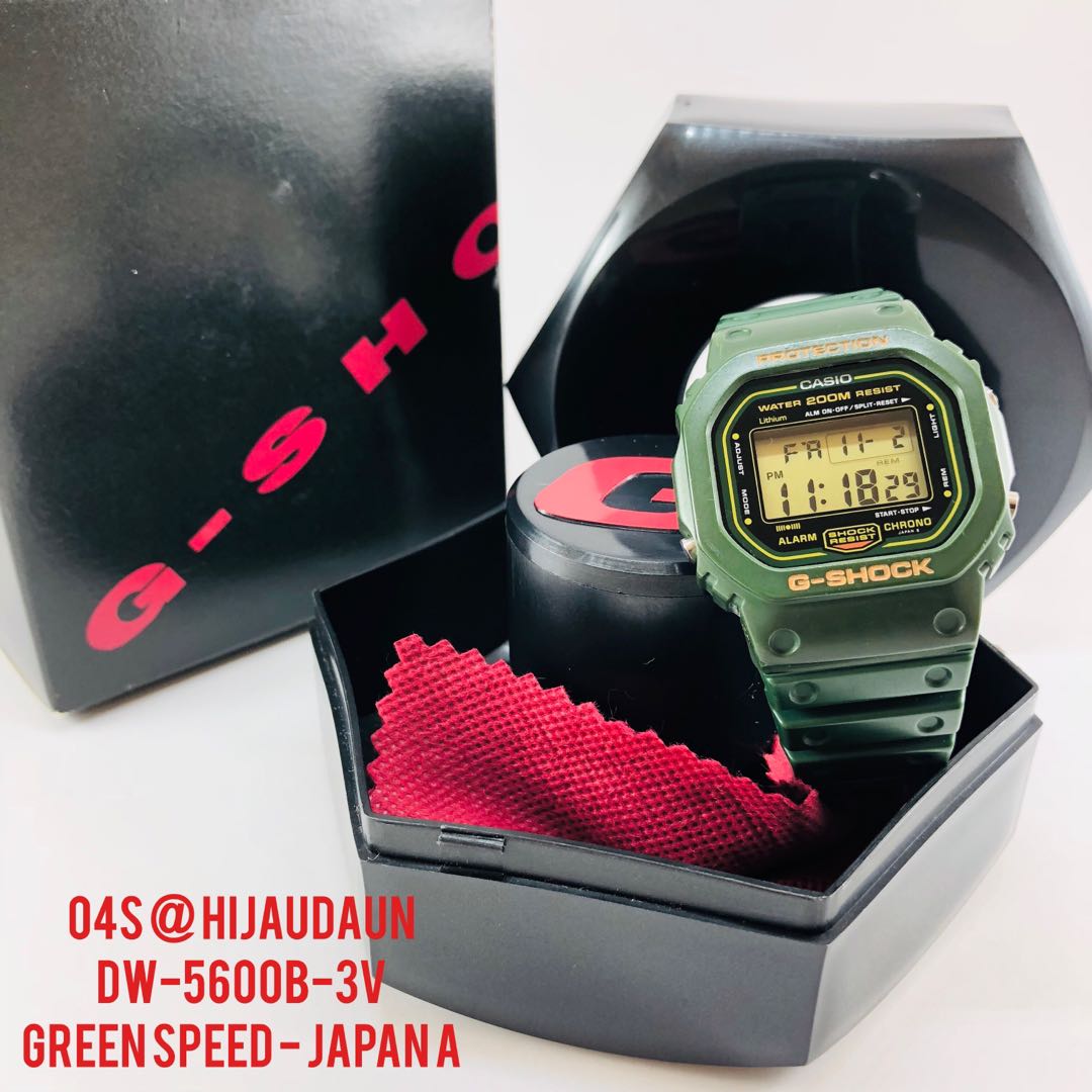 G Shock DW5600 B 3V Green Speed Japan A Men s Fashion Watches Accessories Watches on Carousell