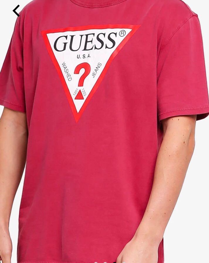 Guess originals oversized sales triangle logo tee