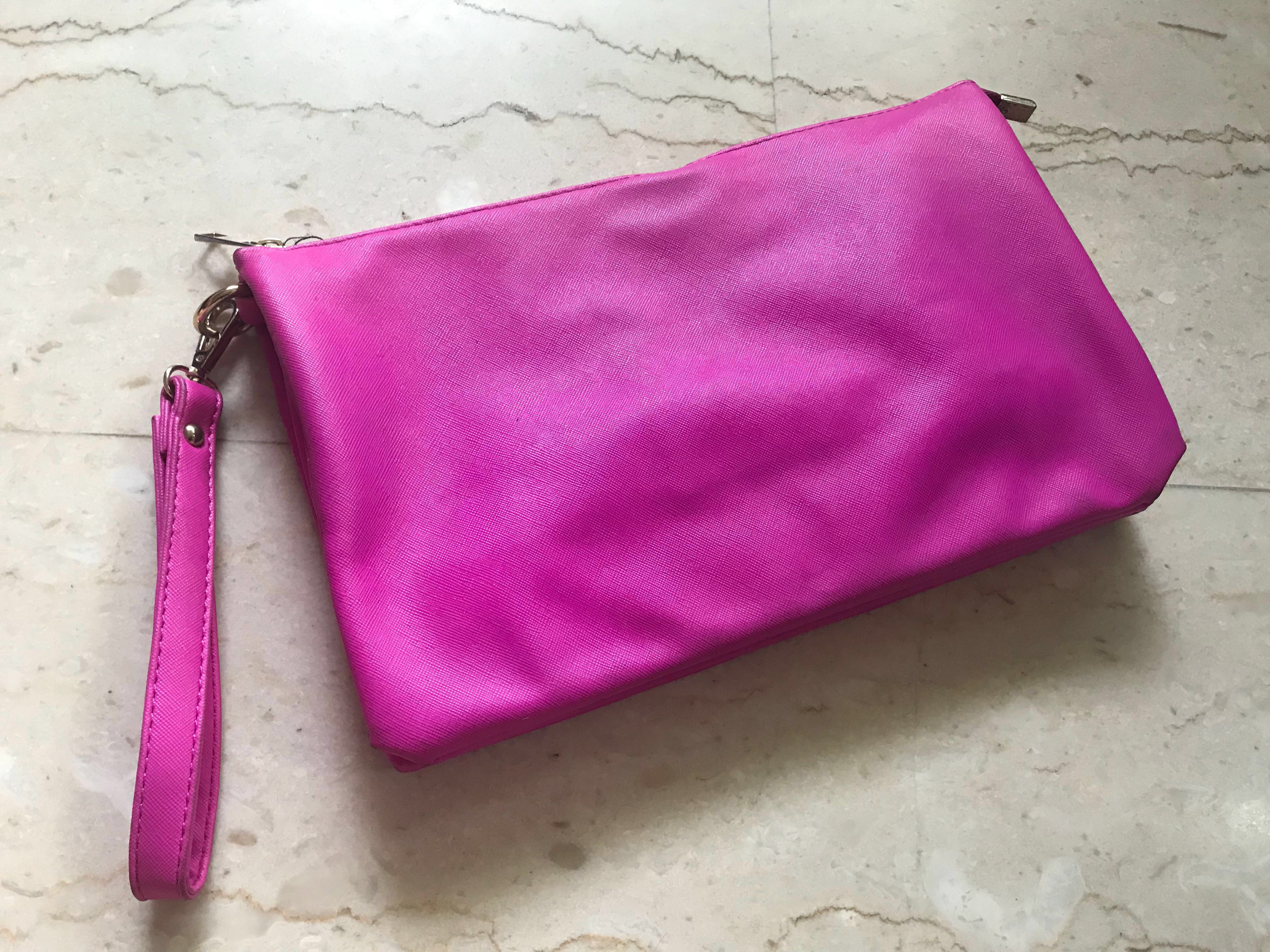 hot pink clutch