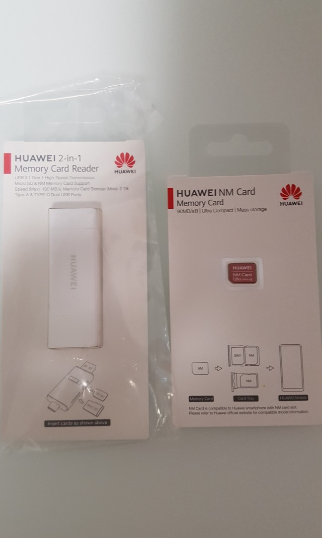 Huawei NM 128gb memory card and memory card reader, Mobile Phones
