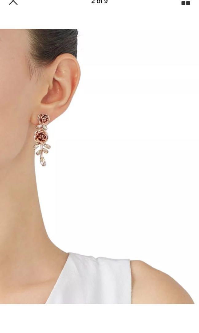 Kate Spade rose garden garland earrings New
