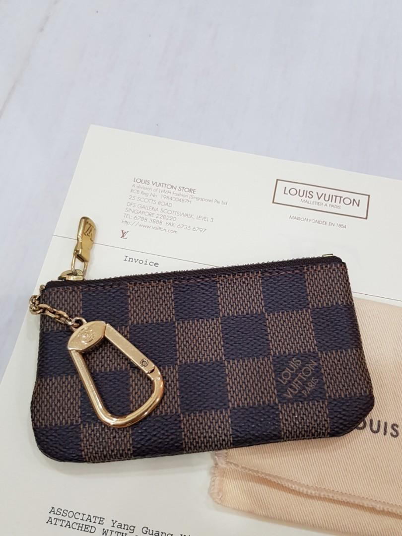 Louis Vuitton LV Key Pouch Damier Ebene, Luxury, Bags & Wallets on Carousell