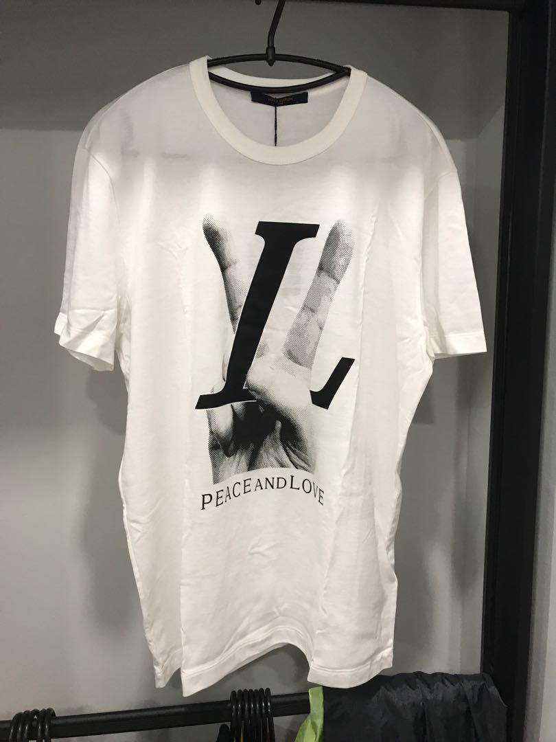 Louis Vuitton Peace & Love Tee, Men's Fashion, Tops & Sets, Formal 