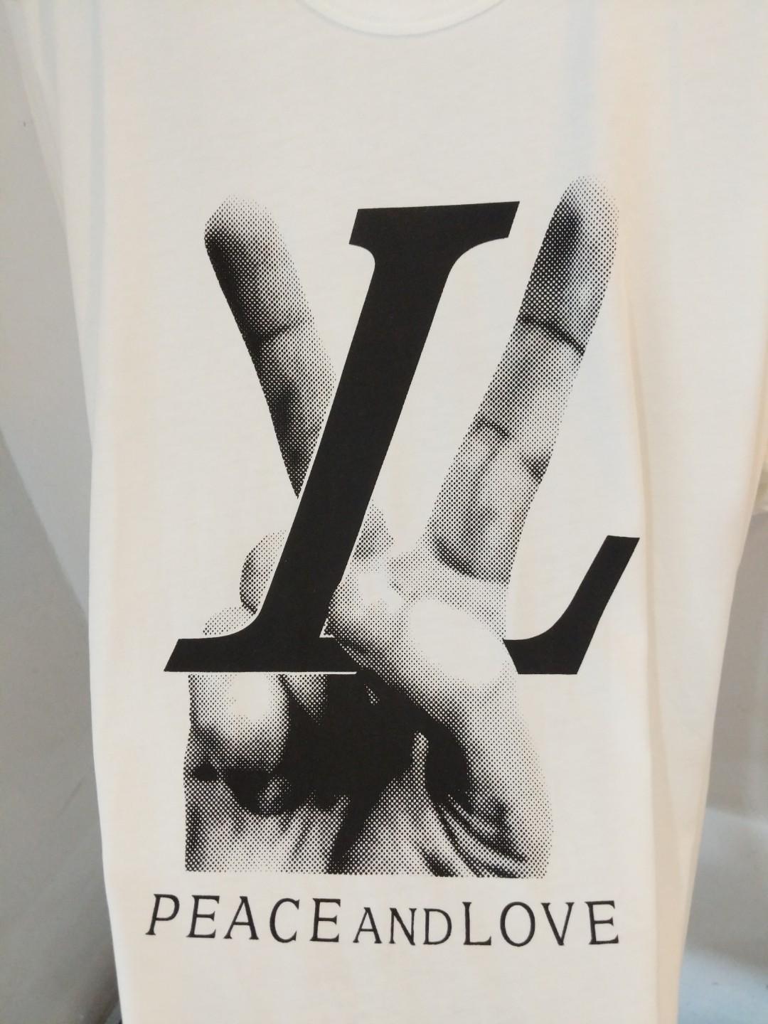 LV Peace & Love Tee, Men's Fashion, Tops & Sets, Tshirts & Polo Shirts on  Carousell