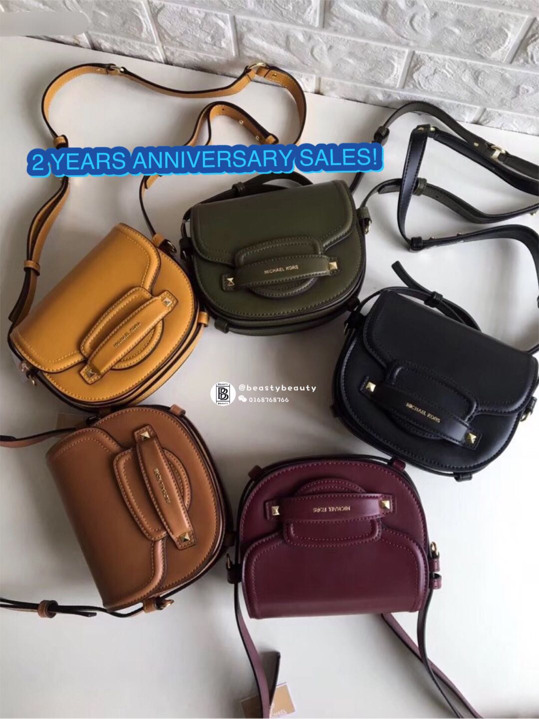 MEGASALES?Michael Kors Cary Small Leather Saddle Bag, Luxury, Bags &  Wallets on Carousell