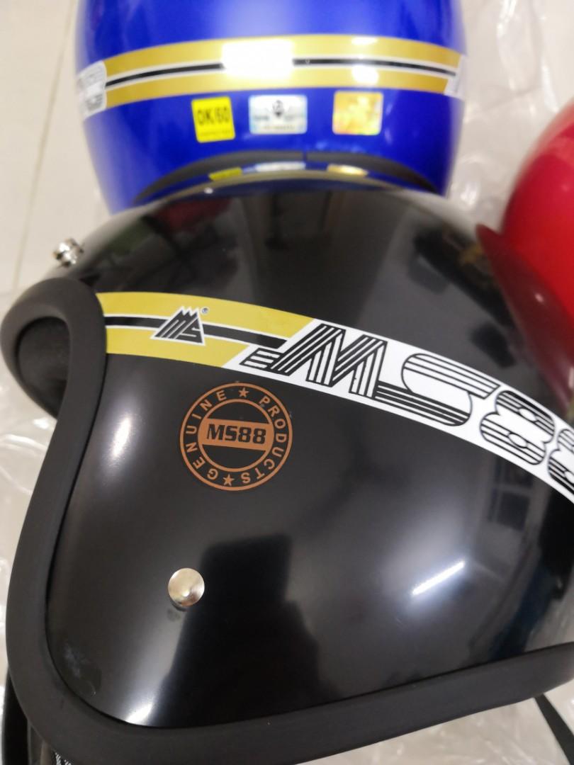 MS88 ms 88 Helmet topi keledar motor sirim blue biru merah red