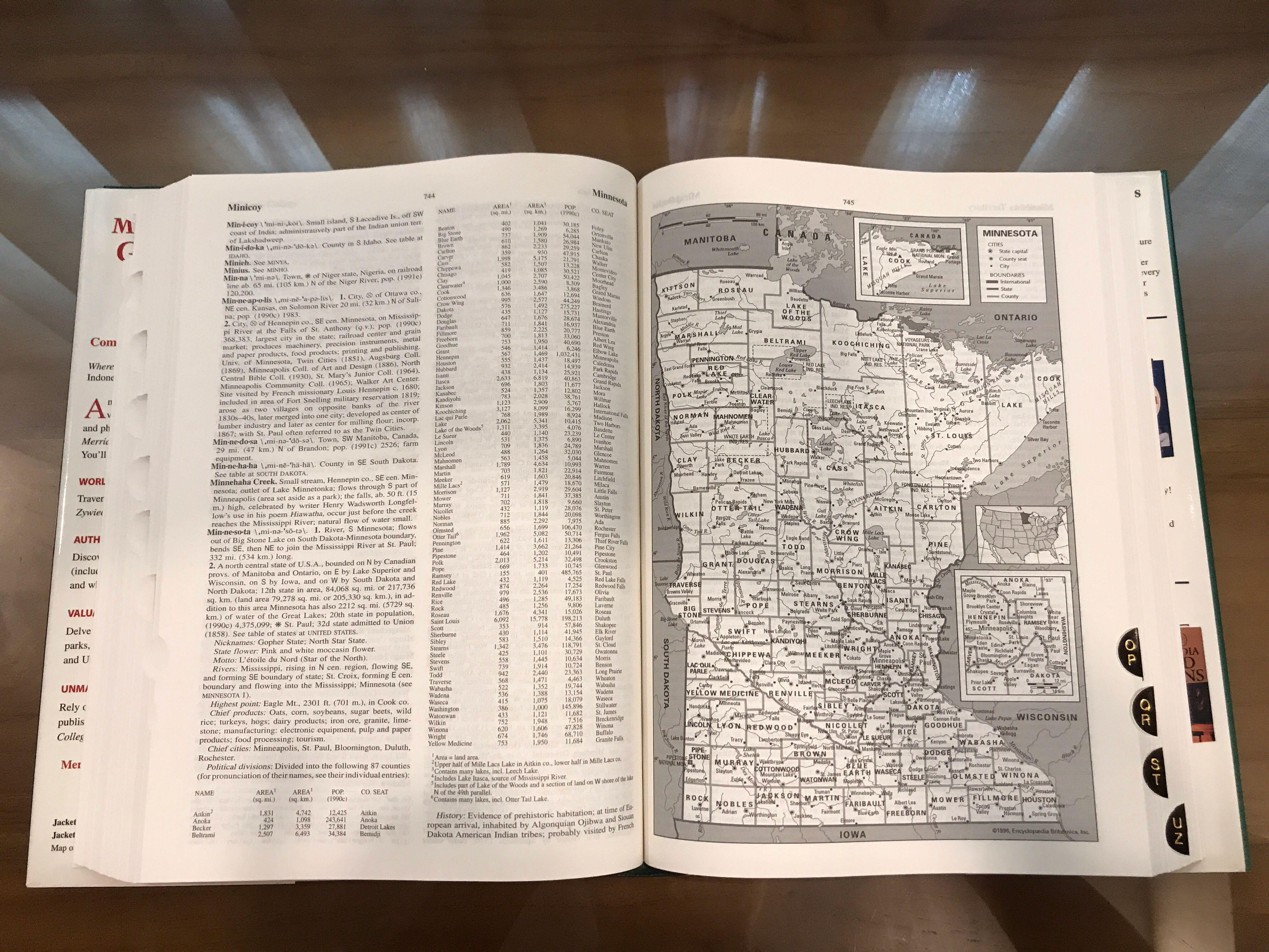 New Hardcover Book Merriamster's Geographical Dictionary 3rd