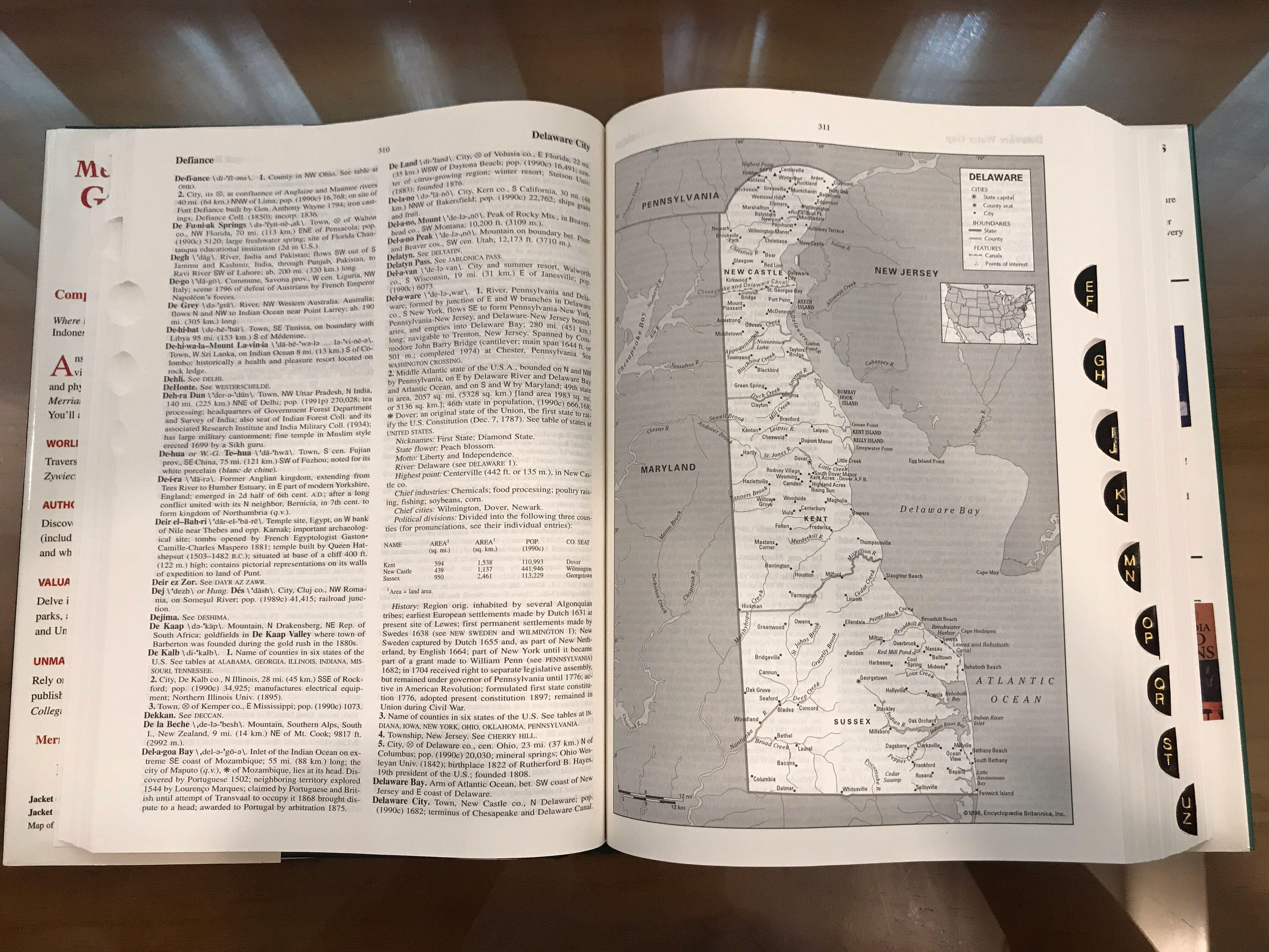 New Hardcover Book Merriamster's Geographical Dictionary 3rd