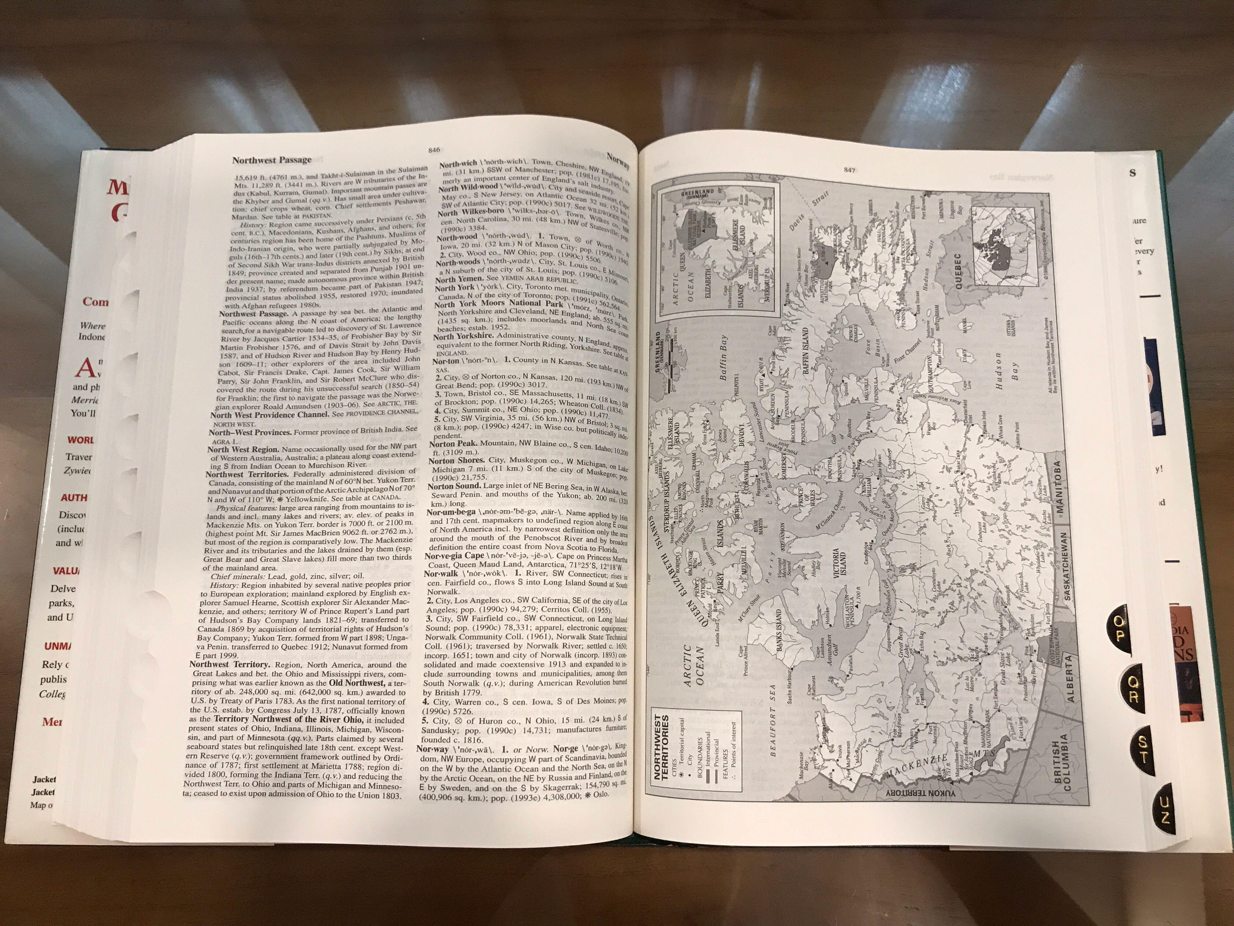 New Hardcover Book Merriamster's Geographical Dictionary 3rd