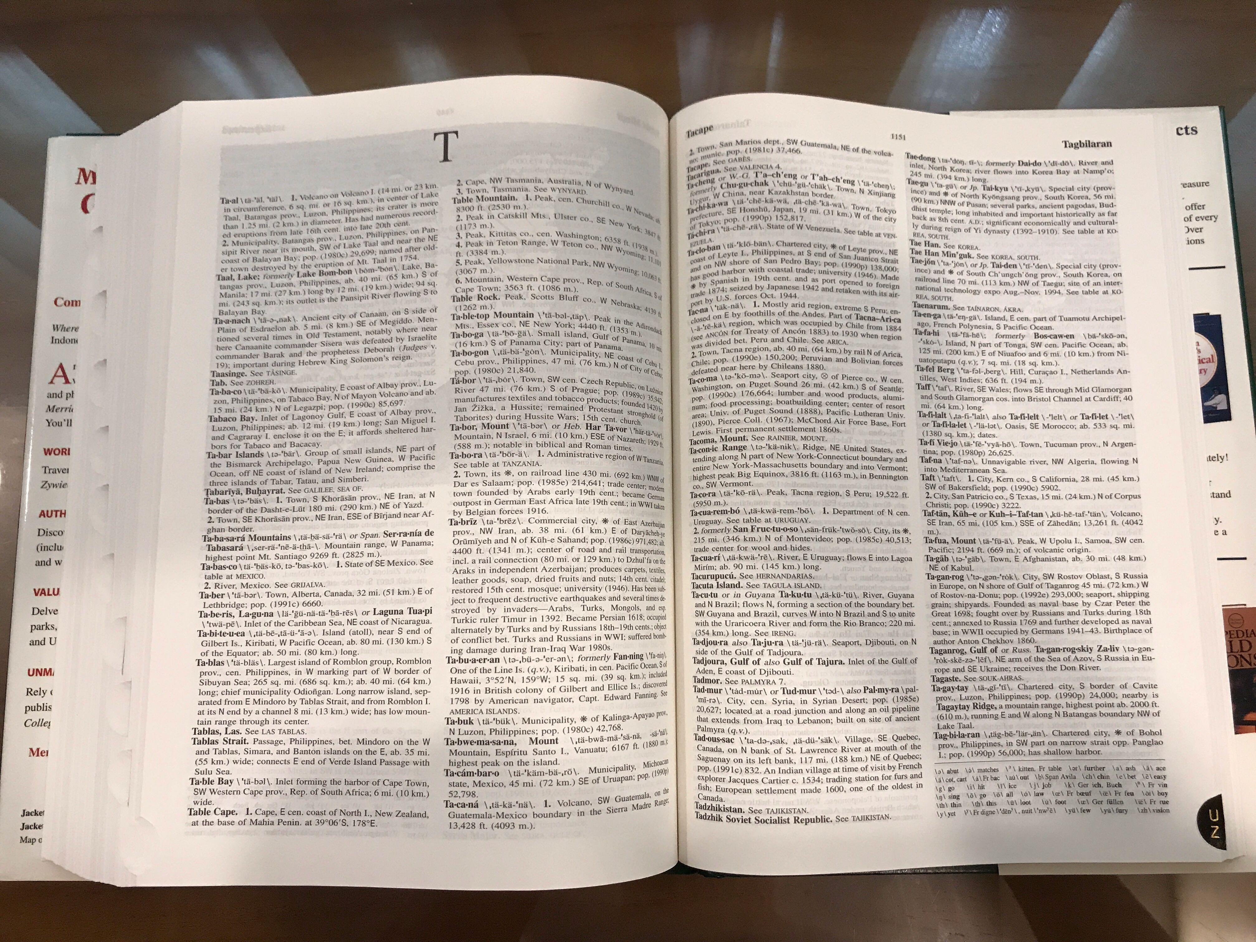 New Hardcover Book Merriamster's Geographical Dictionary 3rd