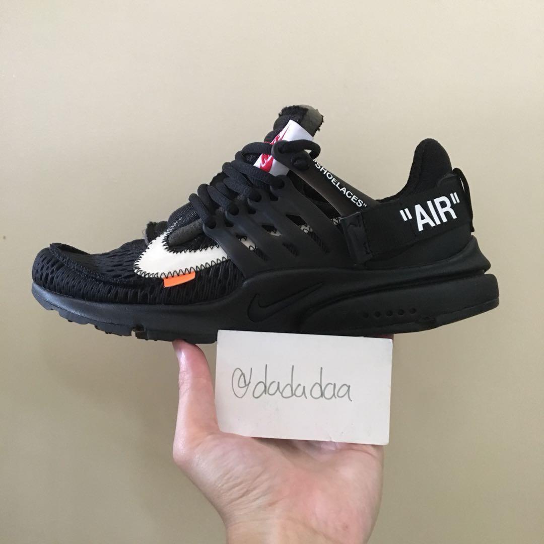 triple black off white presto
