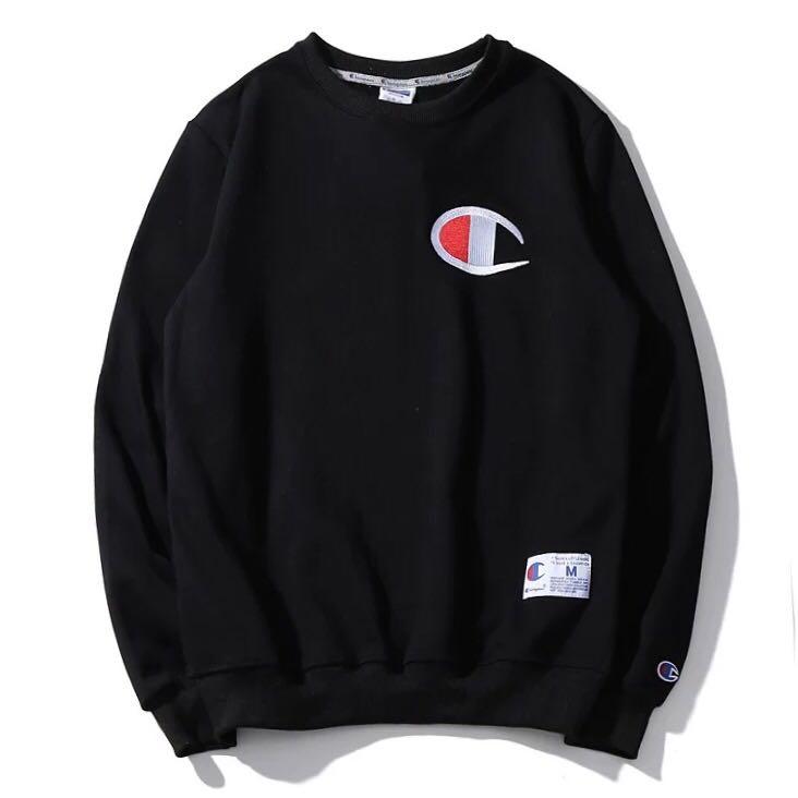 champion sweater big logo