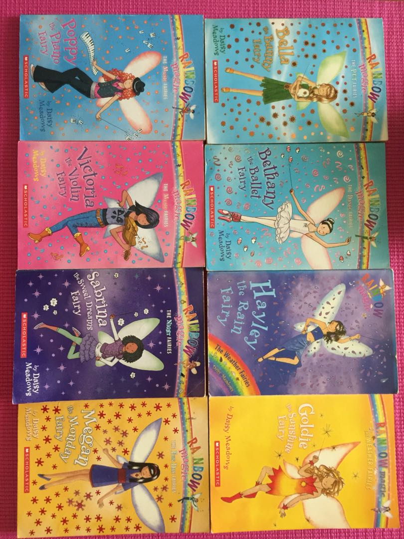 Rainbow Magic By Daisy Meadows Books Stationery Children S Books On Carousell Megan monday fairy willow the wednesday fairy thea the thursday fairy freya the friday fairy sienna the saturday fairy sarah the sunday fairy. carousell