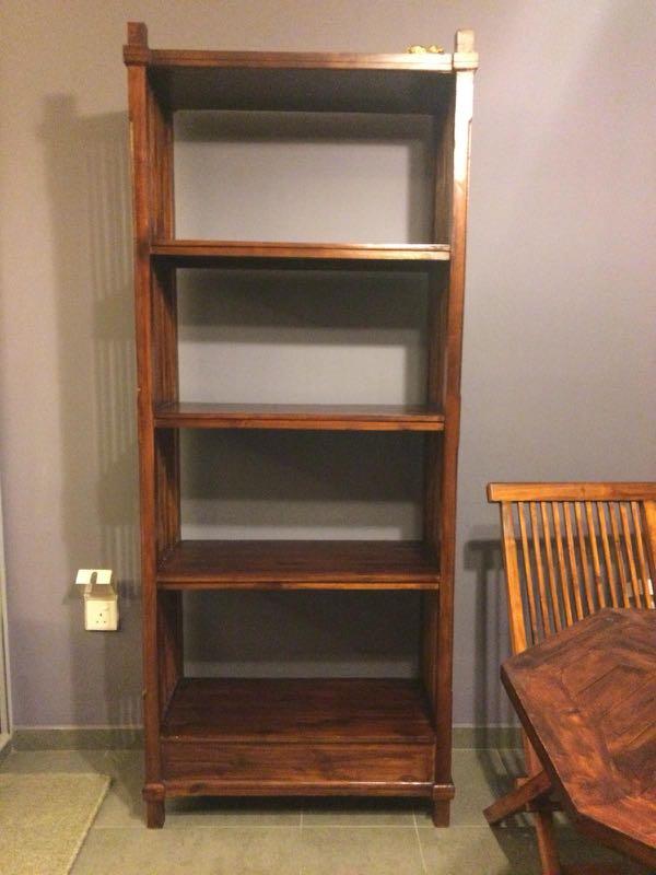 Rustic Wooden Display Shelf, Furniture & Home Living, Furniture