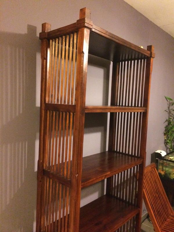 Rustic Wooden Display Shelf, Furniture & Home Living, Furniture