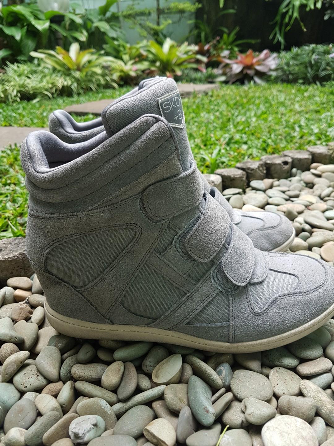 Skechers high top wedge sneakers deals