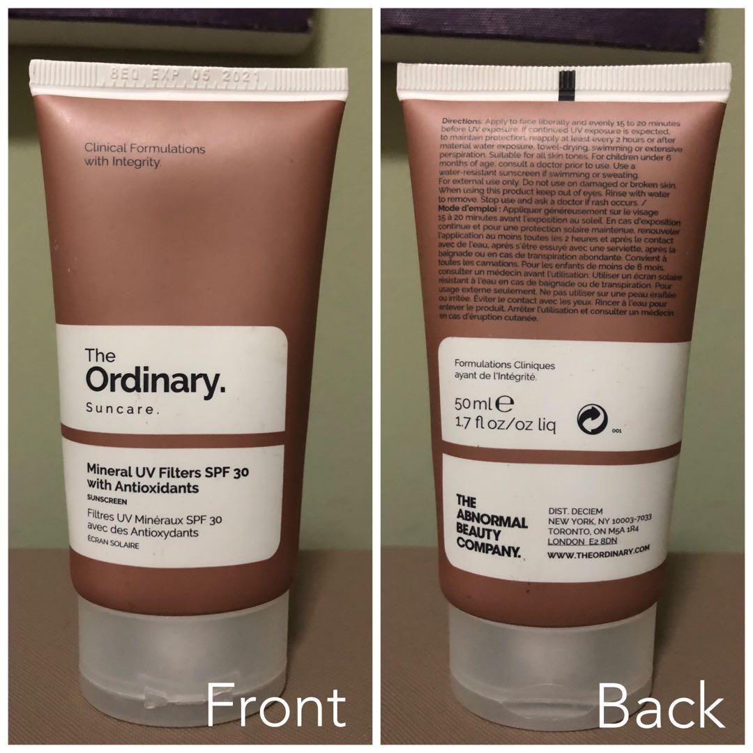 face sunscreen the ordinary