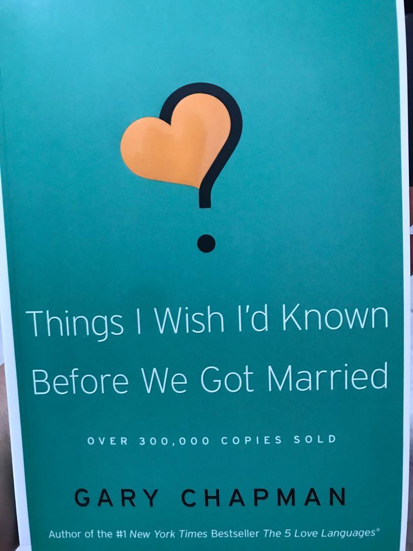 Things I Wish I D Known Before We Got Married Gary Chapman Books