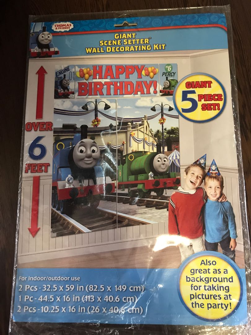 Party Supplies Home Furniture Diy Thomas Tank Scene Setter Wall