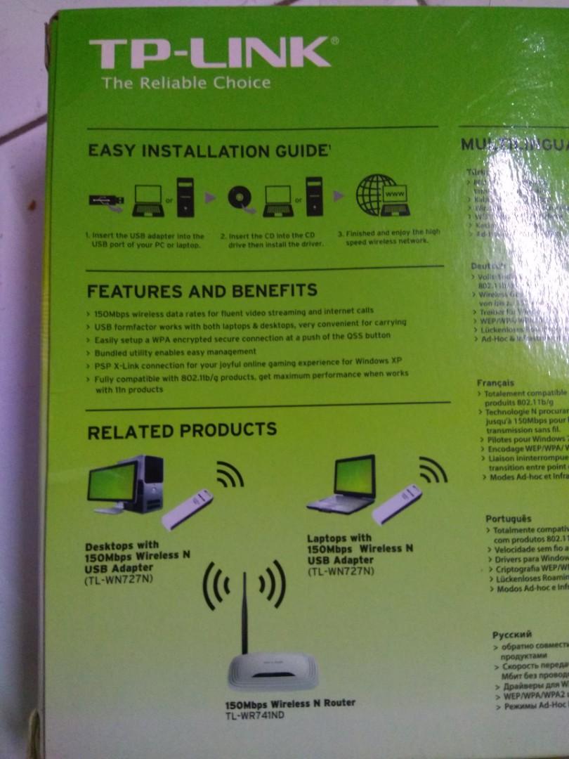 TP-LINK 150mbps wireless n usb adapter, Computers & Tech, Parts ...