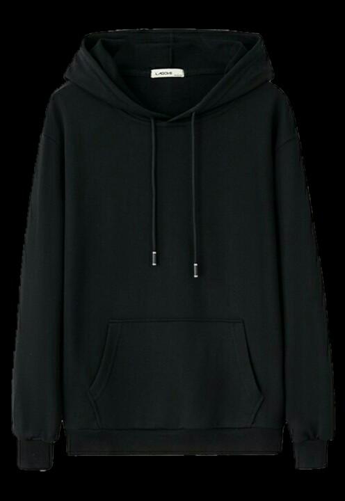 plain black jacket with hood