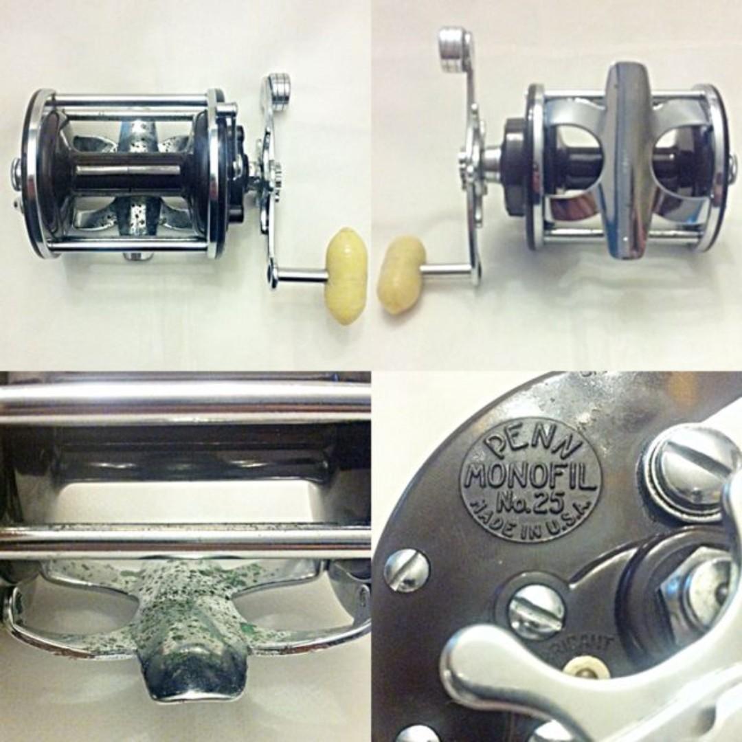 USED - Vintage PENN Monofil No. 25 Conventional Saltwater Fishing Reel -  Made In USA (Pls Read Description)