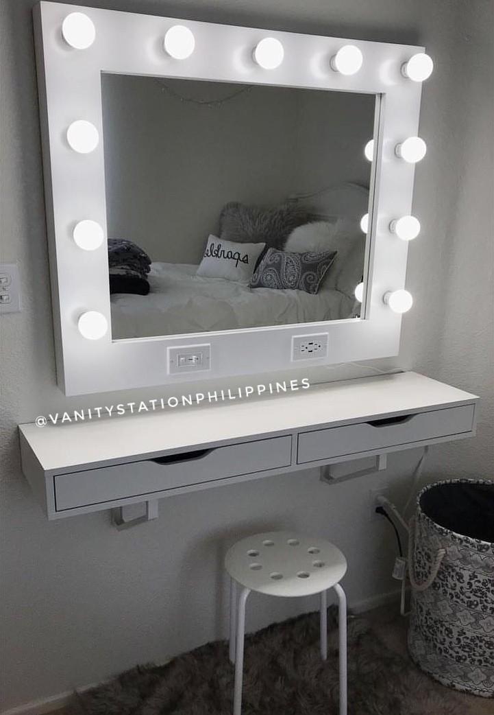 Wall Mounted Vanity Dresser And Vanity Mirror On Carousell