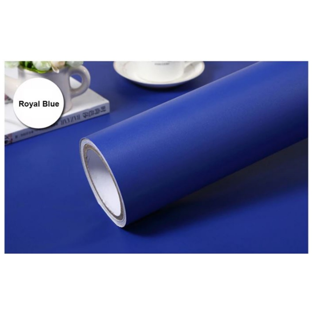 Wallpaper Plain Royal Blue Color Home Furniture Furniture