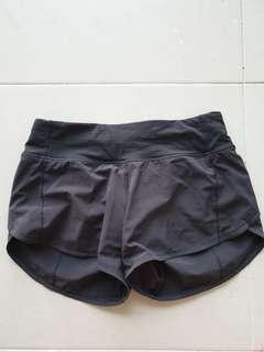 Lululemon black tall shorts size 2