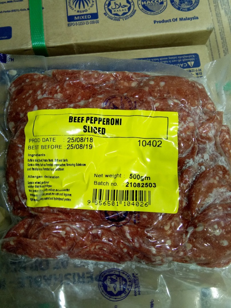 Beef Pepperoni Slice 500g Food Drinks Instant Food On Carousell