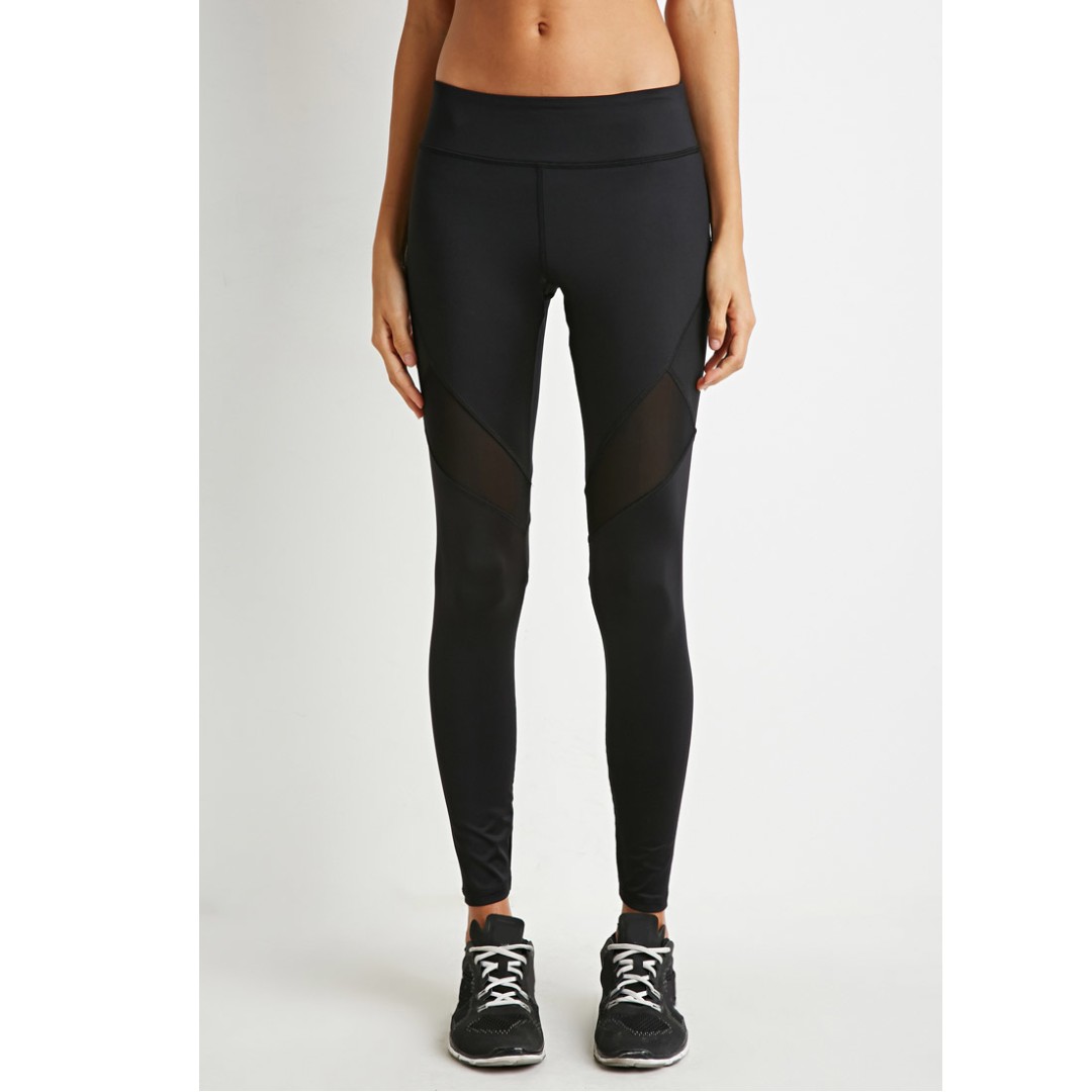 black mesh leggings