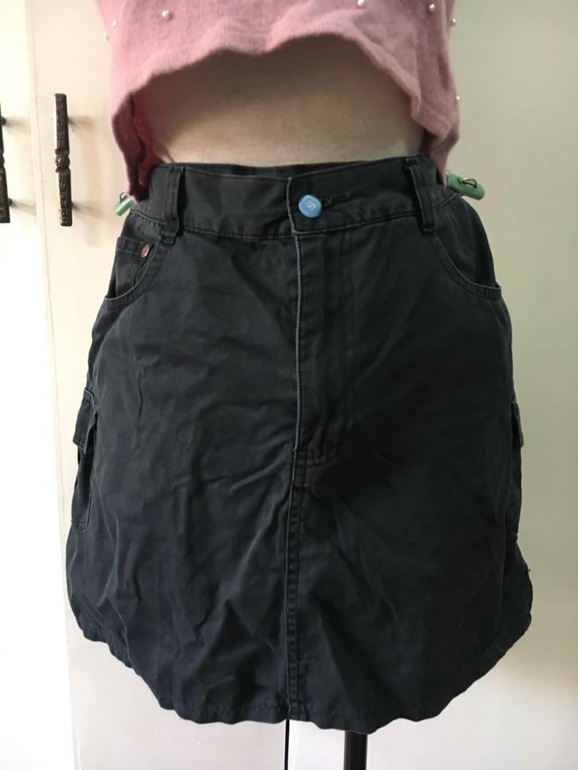 Black skort, Women's Fashion, Bottoms, Skirts on Carousell