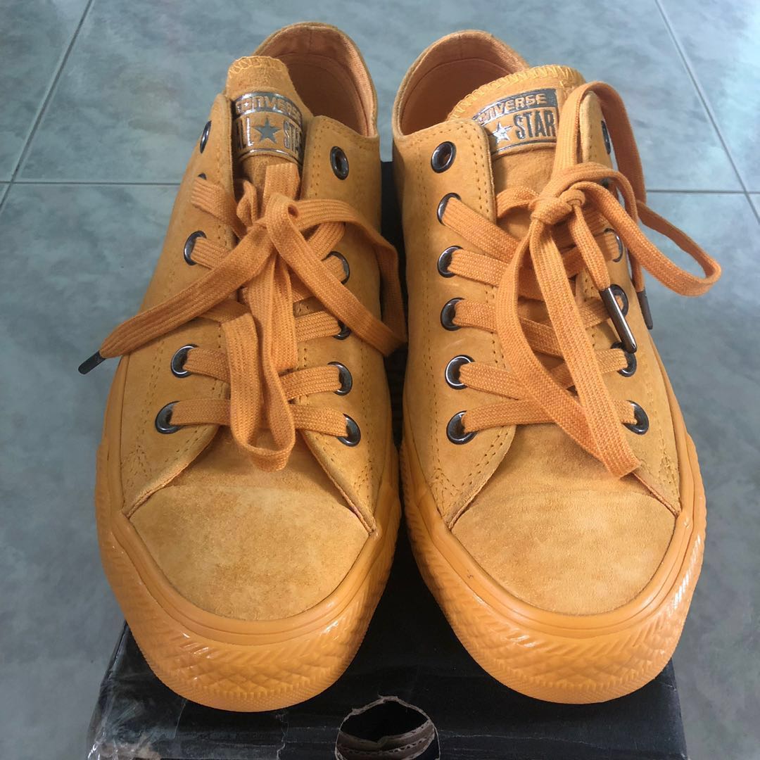 converse all star low leather artisan gold suede