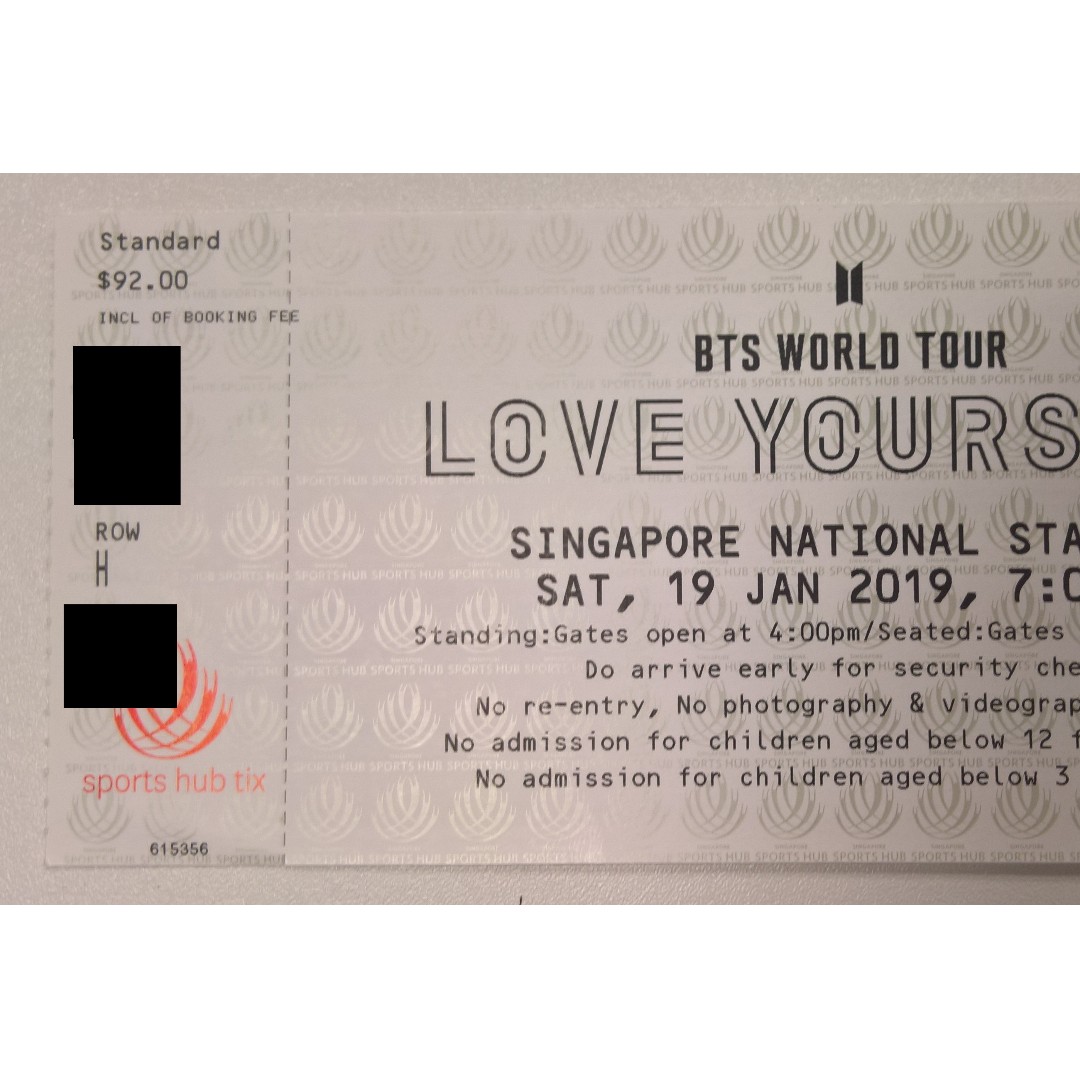 BTS Concert Ticket, Tickets & Vouchers, Event Tickets on Carousell