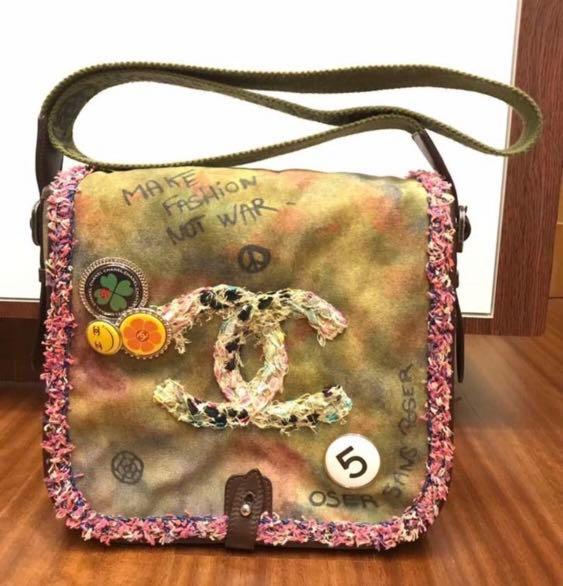 Chanel Graffiti messenger bag, Women's Fashion, Bags & Wallets, Tote Bags  on Carousell