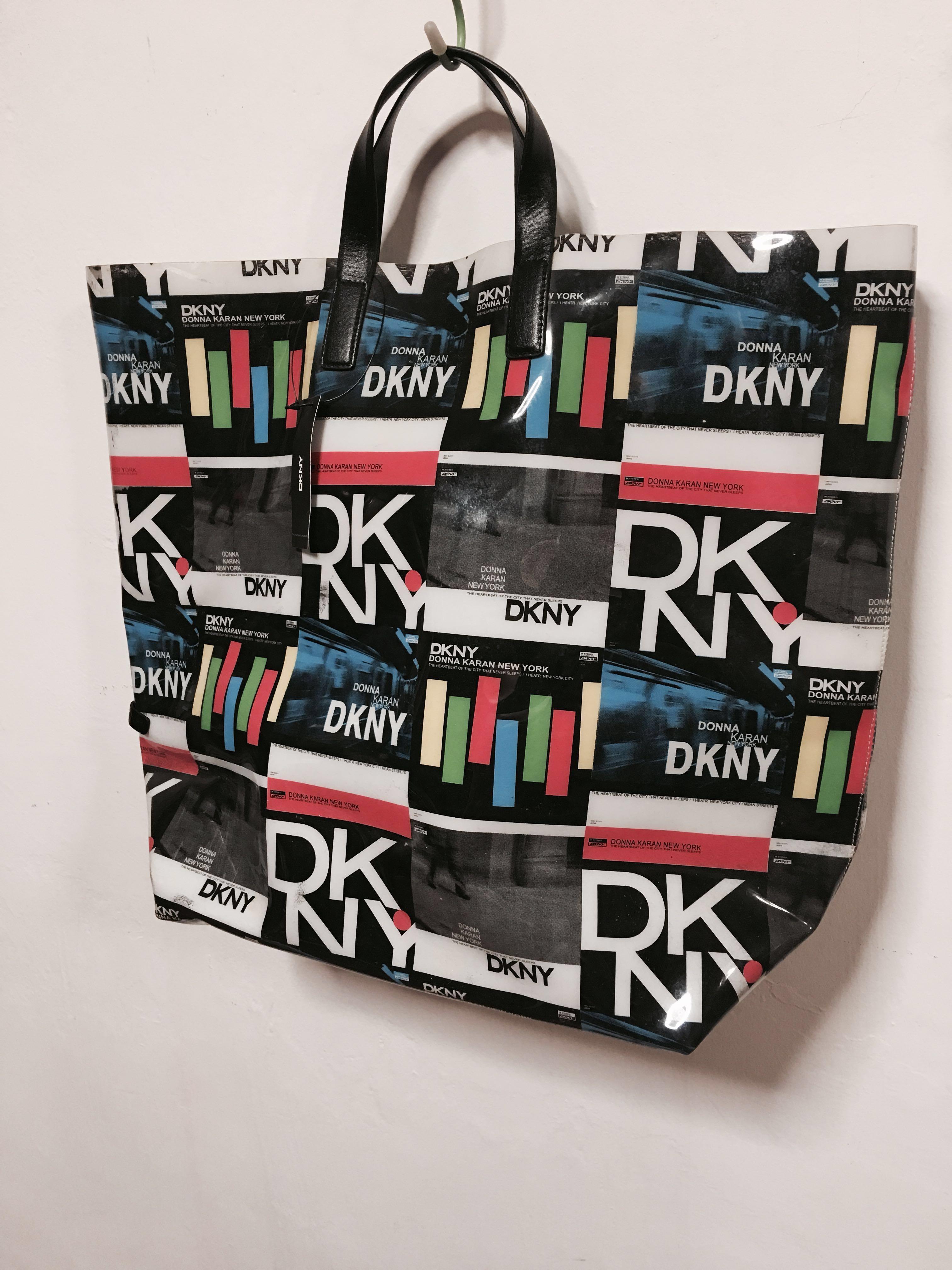 dkny logo print bag