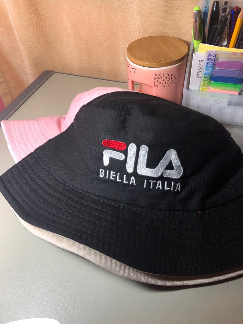 fila black bucket hat