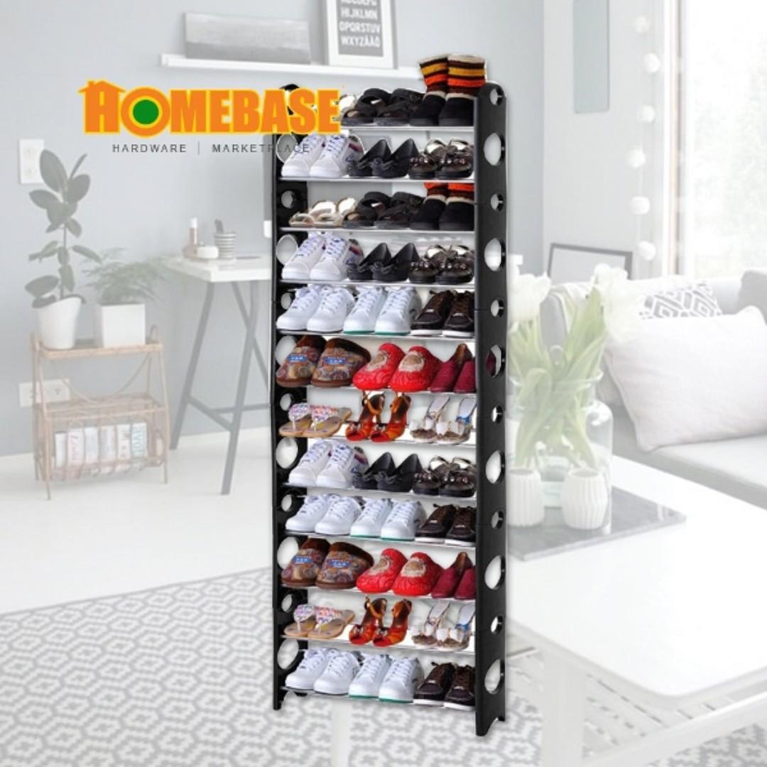 Homebase 8 Tier Shoe Rack Shoe Storage, Furniture & Home Living, Home Improvement & Organisation