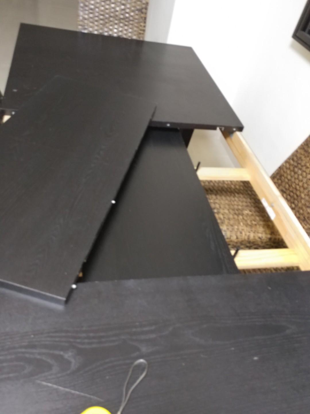 IKEA Extension Dining Table + 6 chairs ( not ikea ), Furniture & Home Living, Furniture, Tables