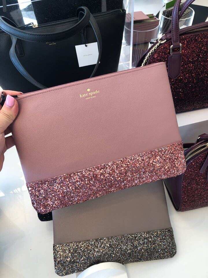 Black Friday Sale KATE SPADE Glitter Clutch Women s Fashion