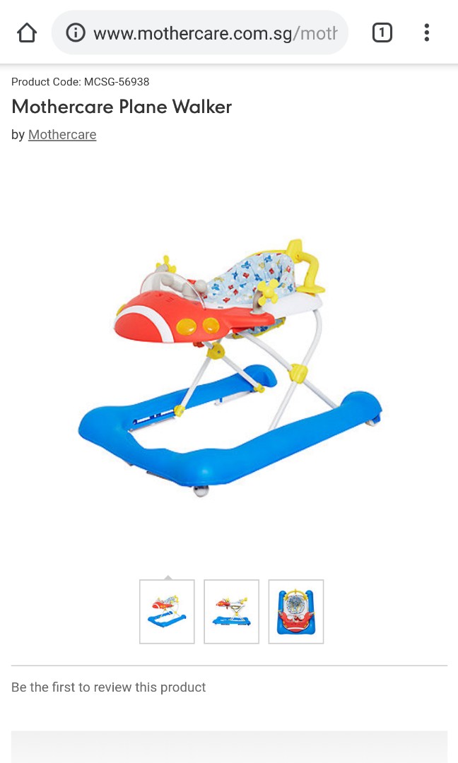 Mothercare aeroplane baby walker hotsell