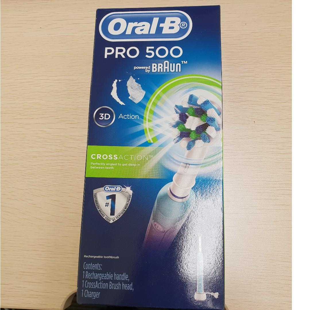 Oral B Pro 500 Braun Rechargeable Tooth Brush Assistive Devices