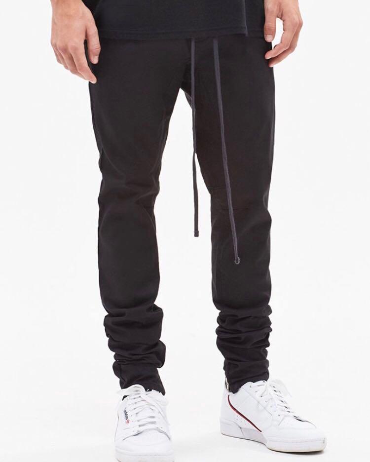 pacsun drop skinny black jogger pants