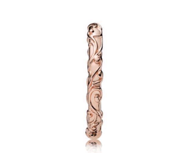 Regal pattern pandora top rose hoop earrings