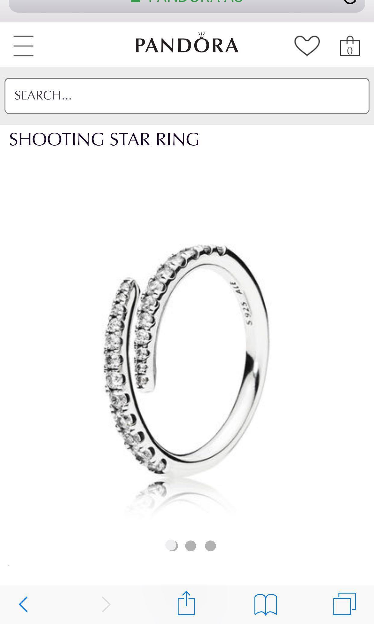 Pandora Shooting Star Ring Women s Fashion Jewelry Organisers Rings on Carousell